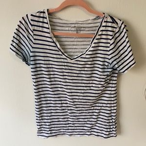 Striped V Neck T-Shirt